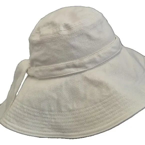 Helen Kaminski Australia Ladies White 100% Cotton 4.5in Wide display picture 3